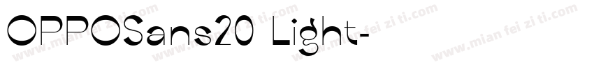 OPPOSans20 Light字体转换